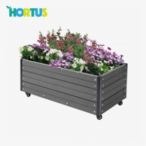 Hortus Flower Bed Wpc 36 X 90 X 50 Cm - Højbed På Hjul Vedligeholdelsesfri
