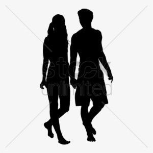 Couple Walking Silhouette Clipart Silhouette Clip Art - Silhoutte Of A Couple Walking