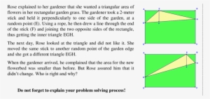 Statement Of The Problem 'building A Flowerbed' - Diagram