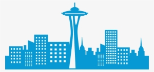 Space Needle Iwcre Blue • Seattle Commercial Property - Commercial Real Estate Clip Art Png