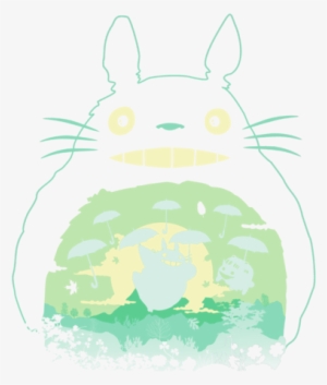 Totoro And His Umbrella - Illustration