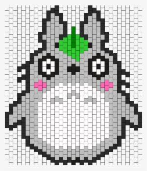 Totoro With Leaf Bead Pattern - Peyote Stitch