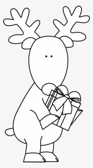 Clipart Reindeer Black And White - Reindeer Black And White Clip Art