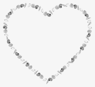 Clip Art Transparent Heart Shells Medium Image Png - Heart And Music Png
