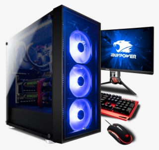 Aerocool Quartz Blue Front And Side Tempered Glass - Gaming Pc Ibuypower