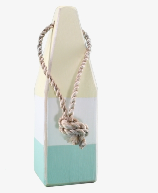 Buoy 12″h Yellow/white/aqua - Locket