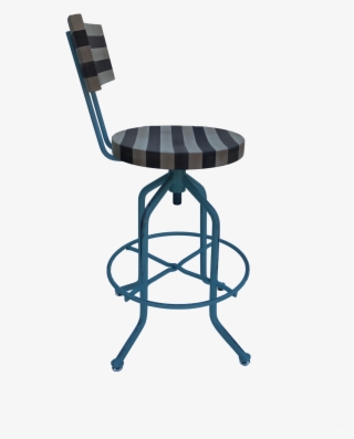 Contemporary Wood And Steel Stool, Commercial Stool, - Windsor Chair