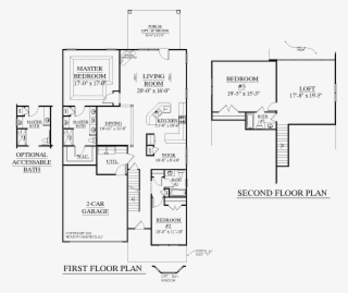Png 3 Bedroom House Plan With Houseplans Biz 2545 A - Two Bedroom Upstairs Floor Plan