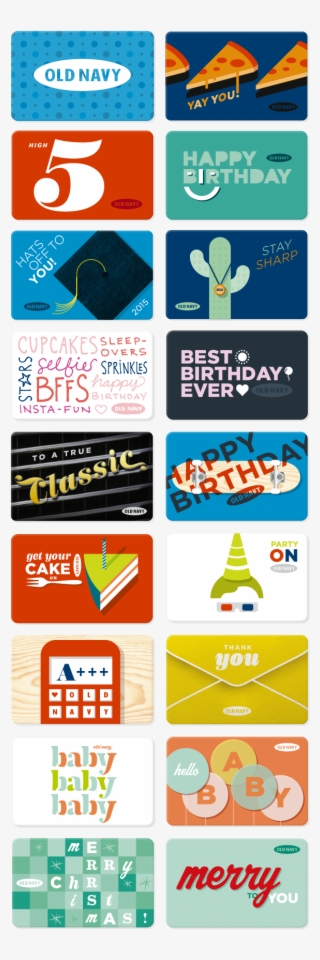 A Year's Worth Of Old Navy Giftcard Designs That Are - Old Navy