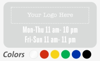 Customizable Logo And Timing, Single-sided Label - Circle