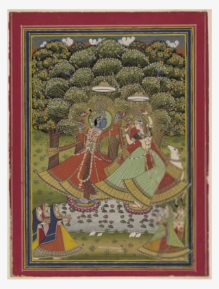 Ladies Worship Krishna And Radha -harinarayan - Picture Frame