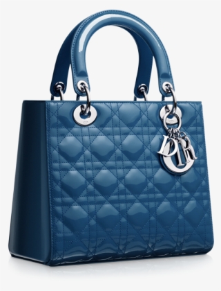 Dior Cruise Blue Patent Lady Dior Bag - Designer Handbag Transparent Png