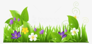 Free Png Download Grass And Flowers Png Images Background - Flower Field Clipart Png