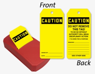 Blank Osha Caution Two-sided Safety Refill Quicktags™ - Parallel