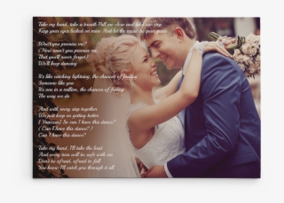 The Song You Danced To On Your Wedding Day Holds A - Canvas Picture With Song Lyrics