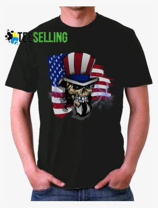American Flag Skull T Shirt - Jim Morrison Mugshot T Shirt