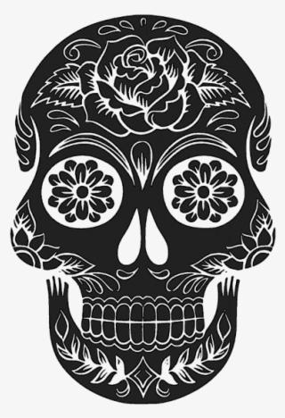 Day Of The Dead Black Ink By - Day Of The Dead Skull Public Domain