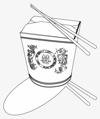 Image Royalty Free Chinese Food Clipart Black And White - Chinese Food Black And White