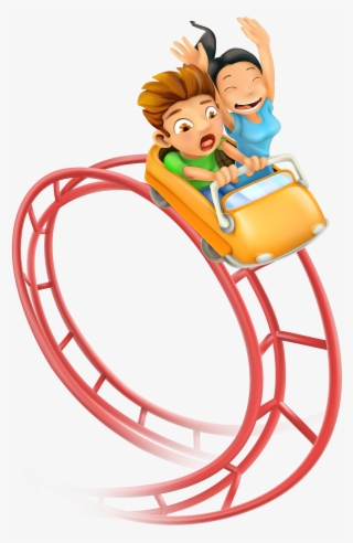 Roller Coaster Amusement Park Clip Art - Clip Art Roller Coaster Png