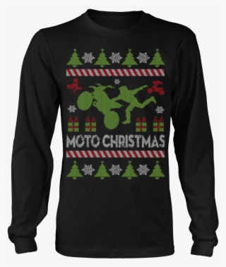 Motocross Ugly Christmas Sweater - Shirt