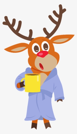 Make Sure To Follow Us On Facebook For Any Updates - Reindeer Coffee Cartoon