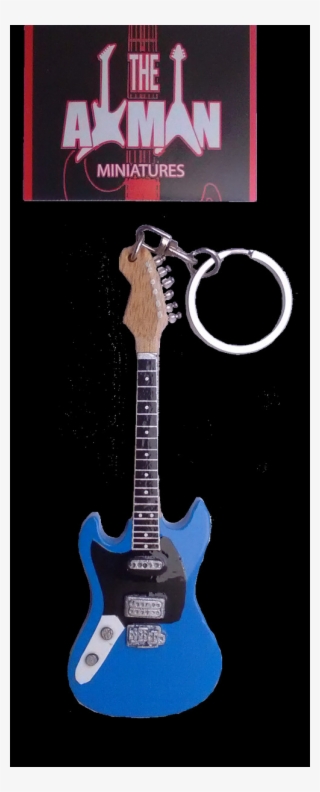 This Is A Miniature Guitar Key Ring Of Kurt Cobain's - Fender Mustang Guitar Toy