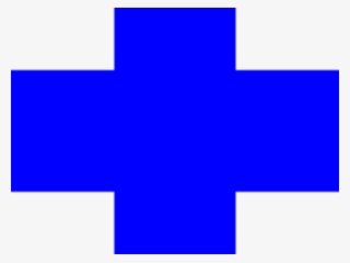 Dark Clipart Blue Cross - Illustration