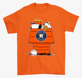 Houston Astros Snoopy And Woodstock Resting Together - Houston Astros