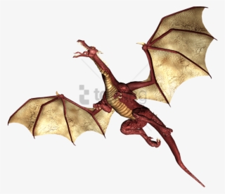 Free Png Dragon Red And Brown Wings Flying Up Png Image - Dragon Flying Up