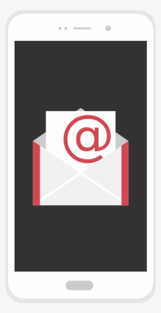 Email On Phone Flat Icon - Emblem