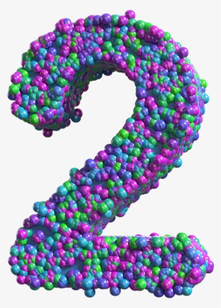 Colorful Number Two Transparent Png Clip Art Image - Colorful Numbers Transparent