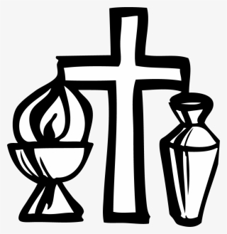 Jpg Black And White Library Baptism Clipart Black And - Oil Of Chrism Clipart