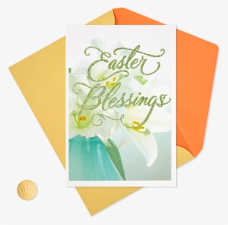 White Lily Religious Easter Card - Greeting Card