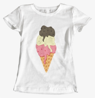 Strawberry Vanilla Chocolate Ice Cream Sundae [women's] - Alice In Wonderland Cocaine Shirt