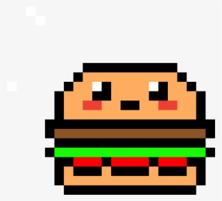 Minecraft Hamburger French Fries Pixel Art Drawing - Pixel Hamburger