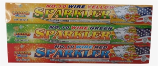 10 Inch Colored Wire Sparklers Legend 72 Pack - Label