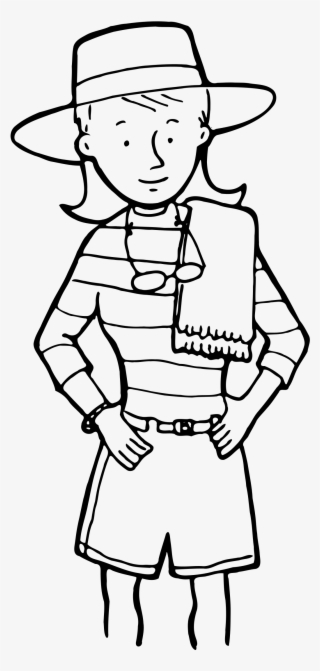 This Free Icons Png Design Of Girl W Towel Outline