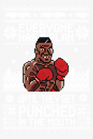 mike tyson punch everyone has a plan until ugly christmas - illustration