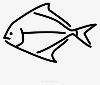 Tropical Fish Coloring Page - Line Art