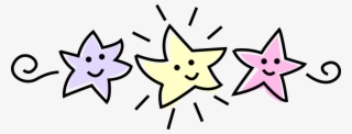 Vector Illustration Of Anthropomorphic Happy Stars - Cartoon