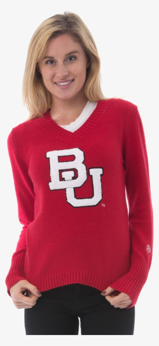 Boston University Women's V-neck Sweater - Sweater