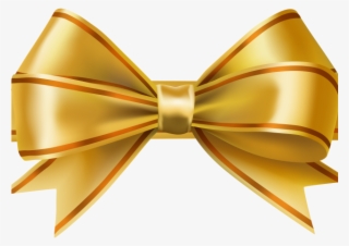 Christmas Ribbon Clipart Orange - Transparent Background Gold Ribbon Png