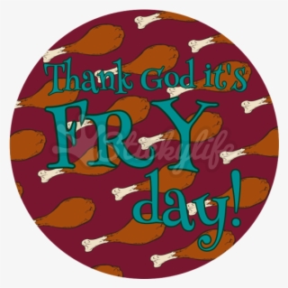 Fry Day Customizable Car Magnet - Circle