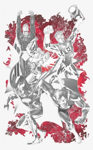 Justice League Jla Explosion Youth T Shirt - Illustration