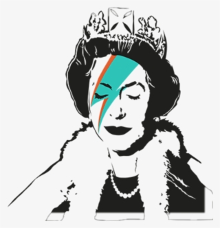 Banksy Sticker - Banksy Queen David Bowie