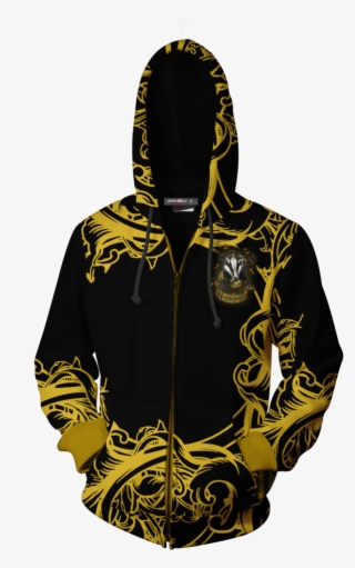 Loyal Like A Hufflepuff Harry Potter Zip Up Hoodie - Trippy Mens Clothes