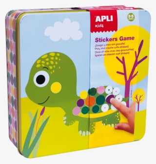 Tin Box Stickers Game Animals - Apli Juego Gomets