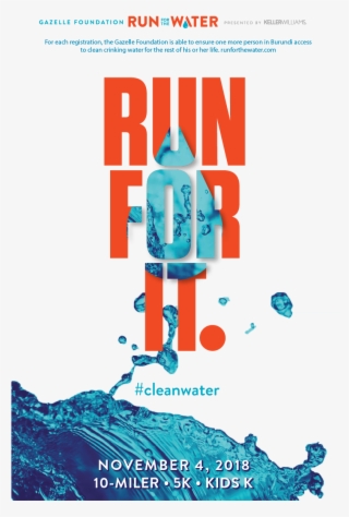 Run For The Water, 10-miler, 5k And Kids K - Illustration