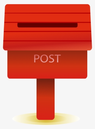 Clip Transparent Library Cartoon Box Transprent Png - Red Cartoon Post Box