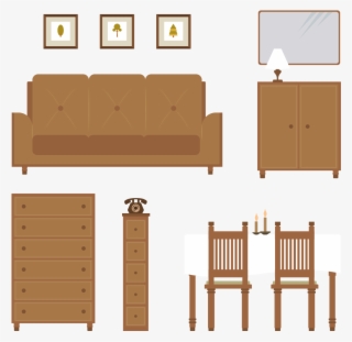Living Room Clipart Wood Furniture - Plywood